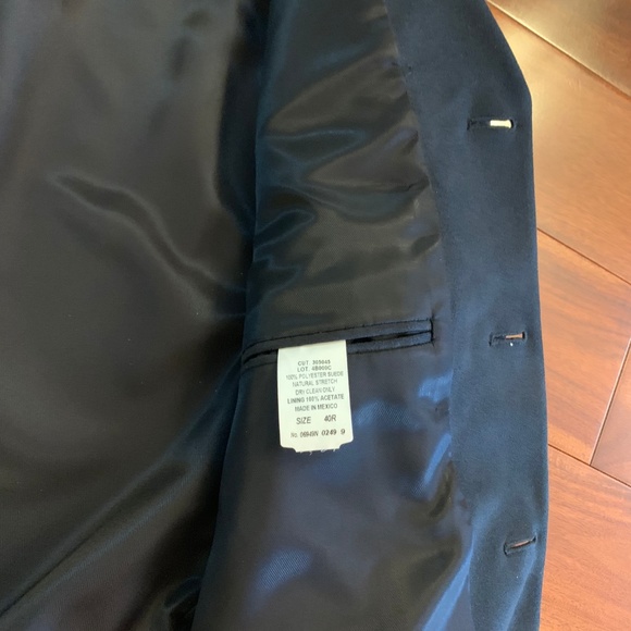 NWOT Andrew Fezza Suede Stretch Blazer - Picture 2 of 3